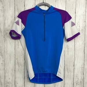 Cannondale Vintage Short Sleeve Quarter Zip Back Bottle Pockets Jersey Shirt Med